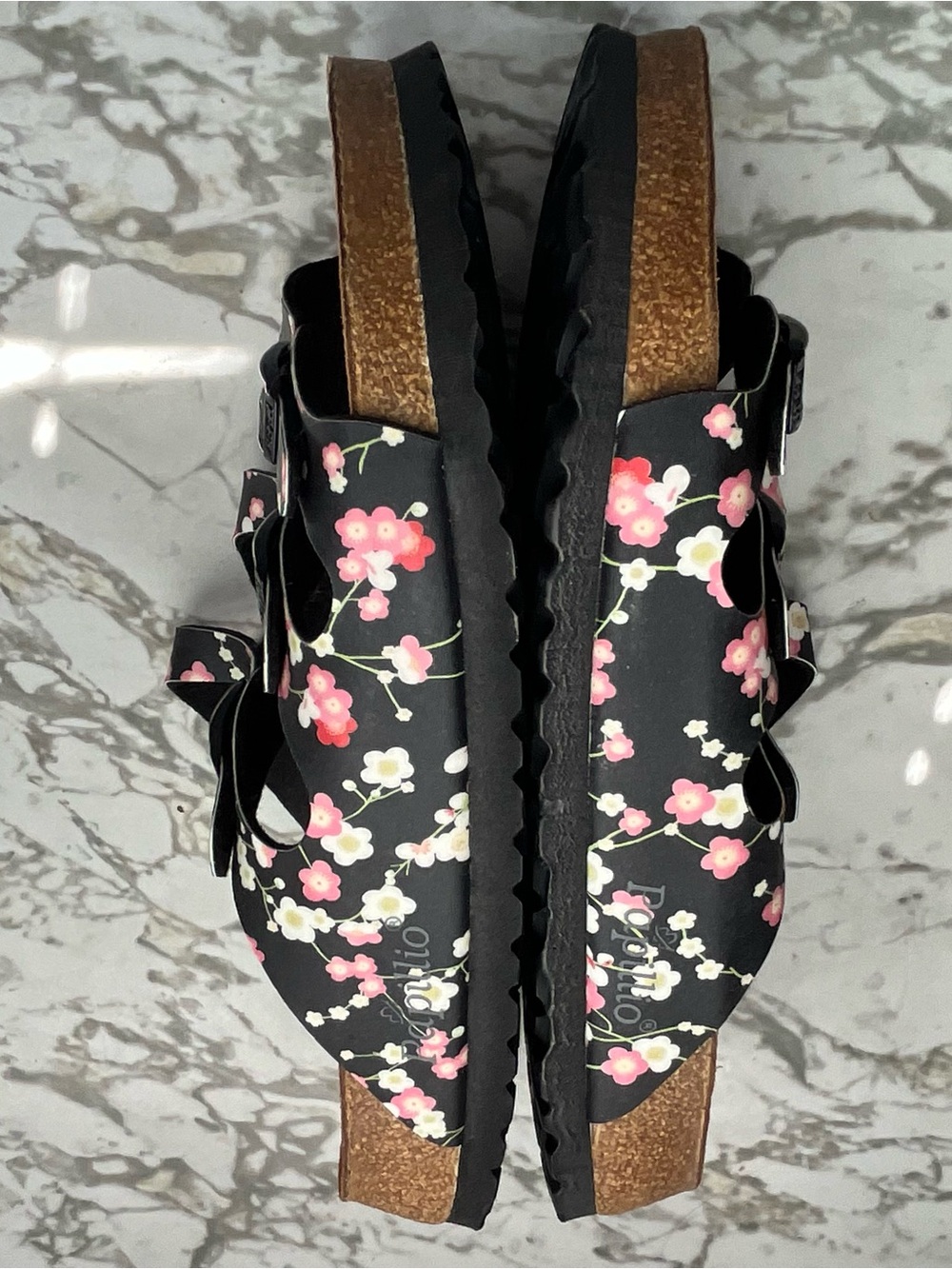 Birkenstock Papillio Floral Florida 3-Strap Slide Sandals EU 40 L9 M7 PRISTINE - Picture 5 of 8